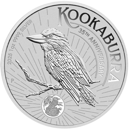 Australian Kookaburra 2025 Silver Coin, 1 oz - reverse side Australian Kookaburra 2025 Silver Coin, 1 oz - reverse side
