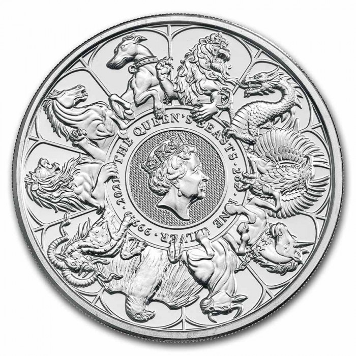 Queen's Beasts - Completer 2021, 2oz - Umroller Queen's Beasts - Completer 2021, 2oz - Umroller
