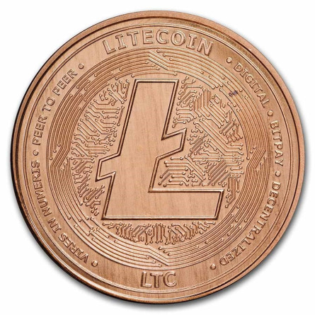 Мідна медаль Litecoin, 1 унція - реверс