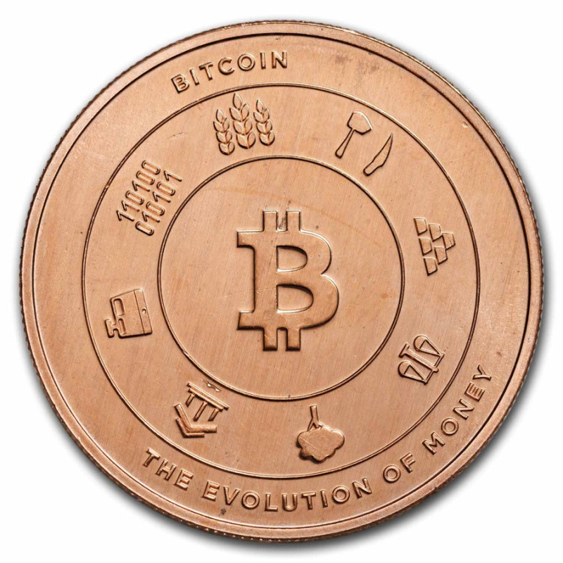 Bitpay Copper Medal, 1 ounce - obverse Bitpay Copper Medal, 1 ounce - obverse