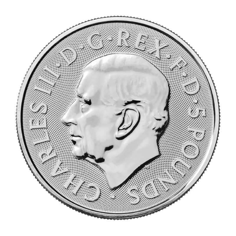 Srebrna Moneta The Tudor Beasts: The Queen's Panther 2025, 2 uncje - awers