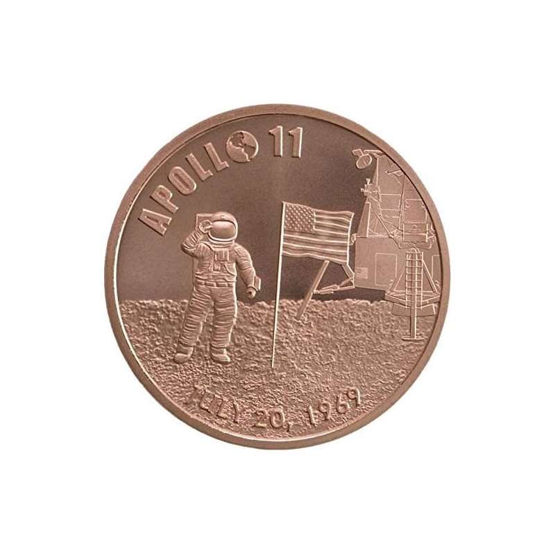 Miedziany Medal Apollo 11 50th Anniversary , 1 uncja - awers