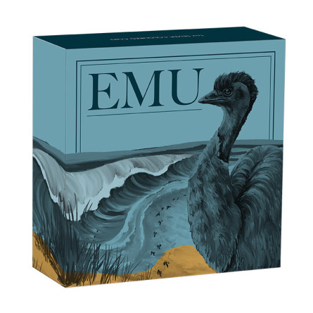 Srebrna Moneta Australian Emu 2025 Color, 1 uncja - box 2
