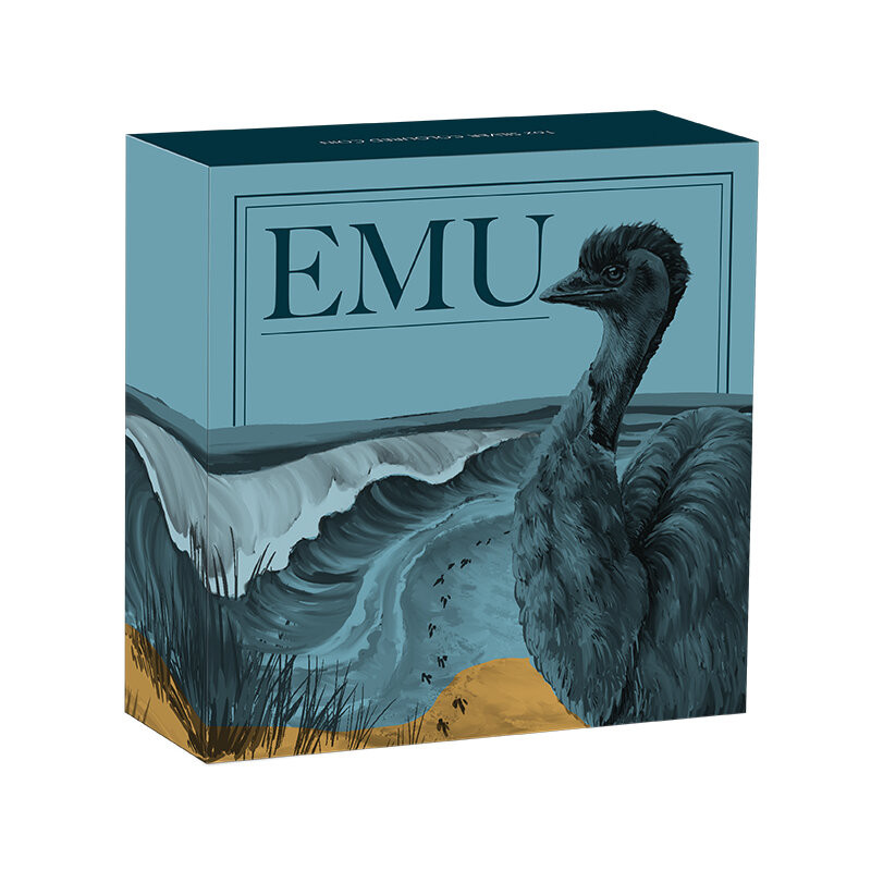 Australian Emu 2025 Color Silver Coin, 1 oz - box 2