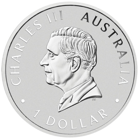 Australischer Emu 2025 Farbe Silbermünze, 1 Unze - Rückseite