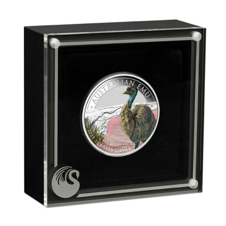 Australian Emu 2025 Color Silver Coin, 1 oz - box 1