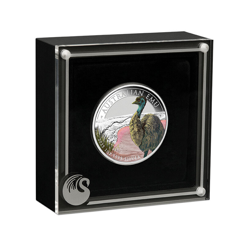 Australian Emu 2025 Color Silver Coin, 1 oz - box 1