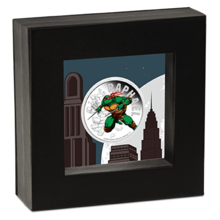 Srebrna Moneta Teenage Mutant Ninja Turtles: Raphael 2025 Farbe, 1 uncja - rewers