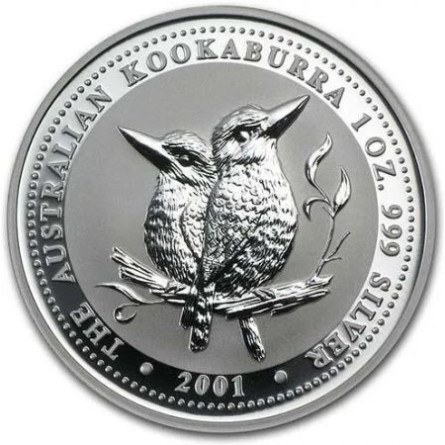 Australian Kookaburra 2001 Silver Coin, 1 oz.