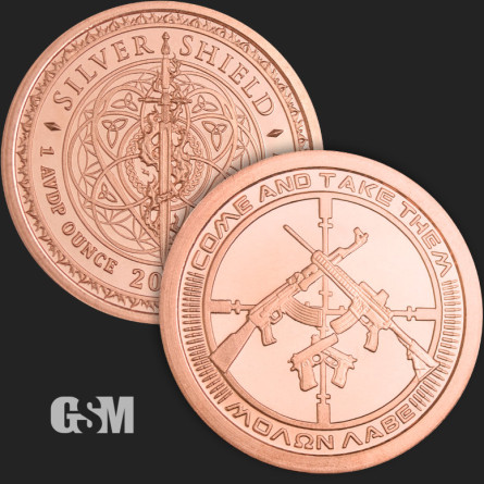 GSM-Kupfermedaille - Silberschild AG-47, 1 Unze.