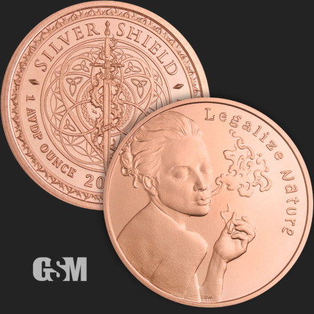 Miedziany Medal GSM - Silver Shield Legalize Nature, 1 uncja