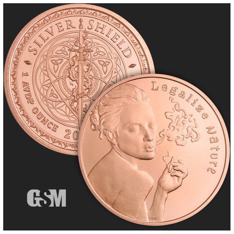 Miedziany Medal GSM - Silver Shield Legalize Nature, 1 uncja