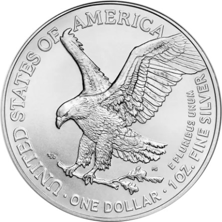 Silbermünze American Eagle 2025, 1 Unze - Rückseite