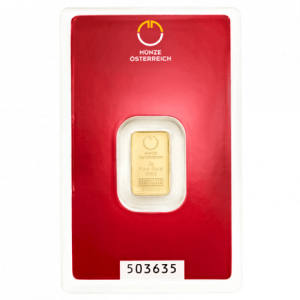 Munze Osterreich 2g gold investment bar