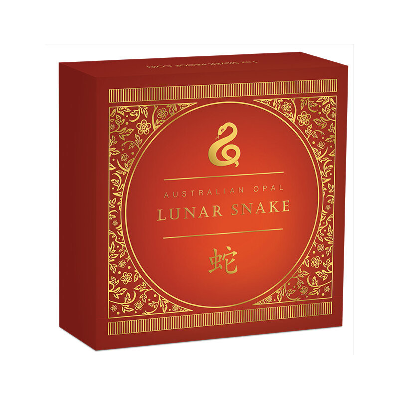 Srebrna Moneta Lunar Opal Year of the Snake 2025, 1 uncja - box 2