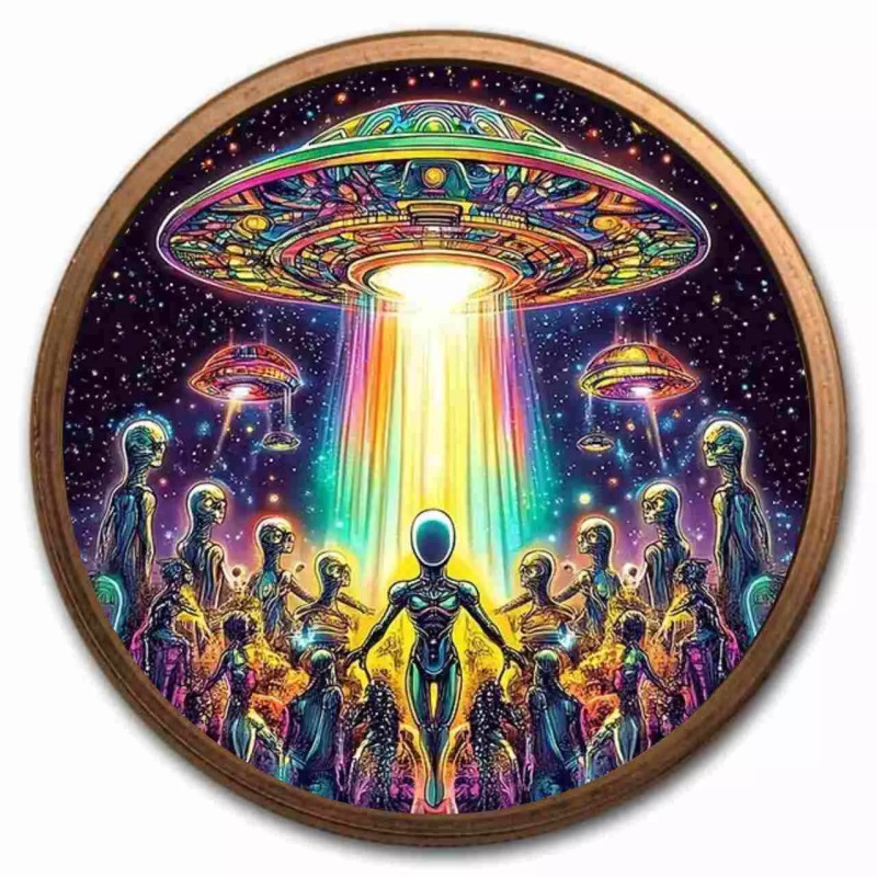 Miedziany Medal  Saint Gaudens: Space Flux, 1 uncja (color) - rewers