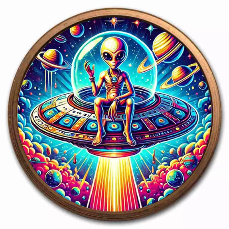 Copper Saint Gaudens Medal: Alien Odyssey, 1 oz (color) - reverse side