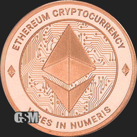 GSM Ethereum-Kupfermedaille, 1 oz - Vorderseite