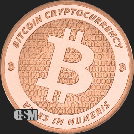 Мідна медаль GSM Bitcoin, 1 унція.