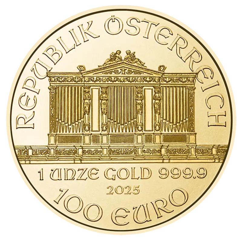 Goldmünze Wiener Philharmoniker 2025, 1 oz. Goldmünze Wiener Philharmoniker 2025, 1 oz.