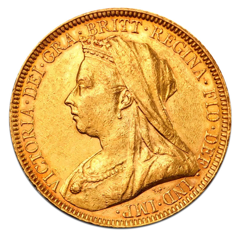 Złota Moneta Suweren Królowej Wiktorii "Stara Głowa" 1893-1901 Złota Moneta Suweren Królowej Wiktorii "Stara Głowa" 1893-1901