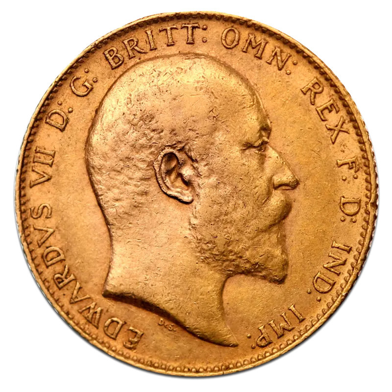 Złota Moneta Suweren króla Edwarda VII 1902-1910