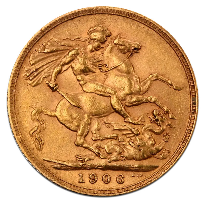 Złota Moneta Suweren króla Edwarda VII 1902-1910