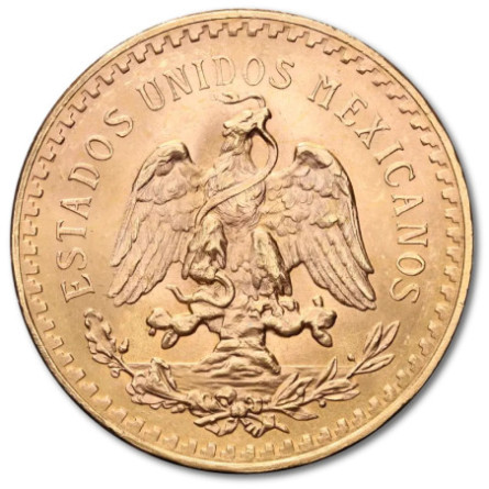 Złota moneta 50 Pesos Meksykańskich 1821-1947