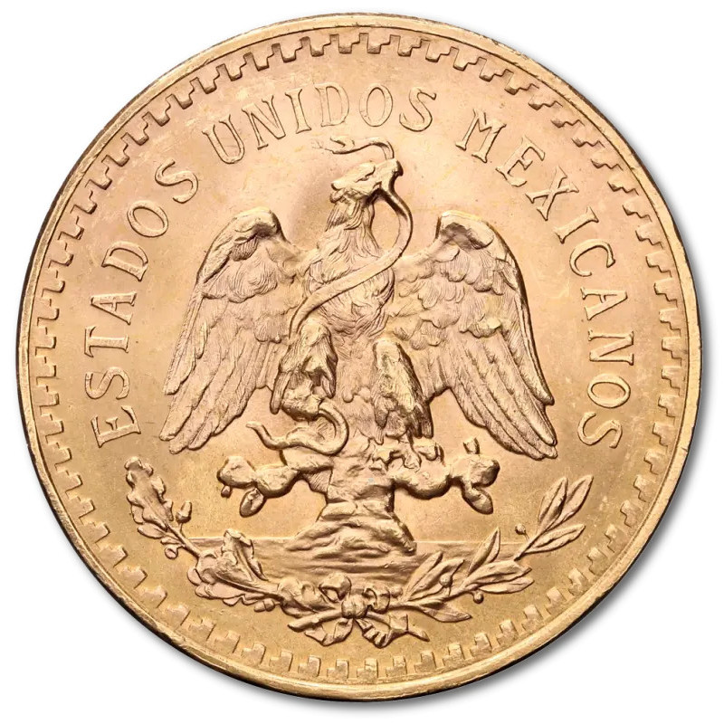 Złota moneta 50 Pesos Meksykańskich 1821-1947