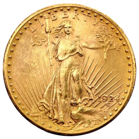 Złota Moneta 20 Dolarów Podwójny Orzeł "Saint-Gaudens" 1907-1933
