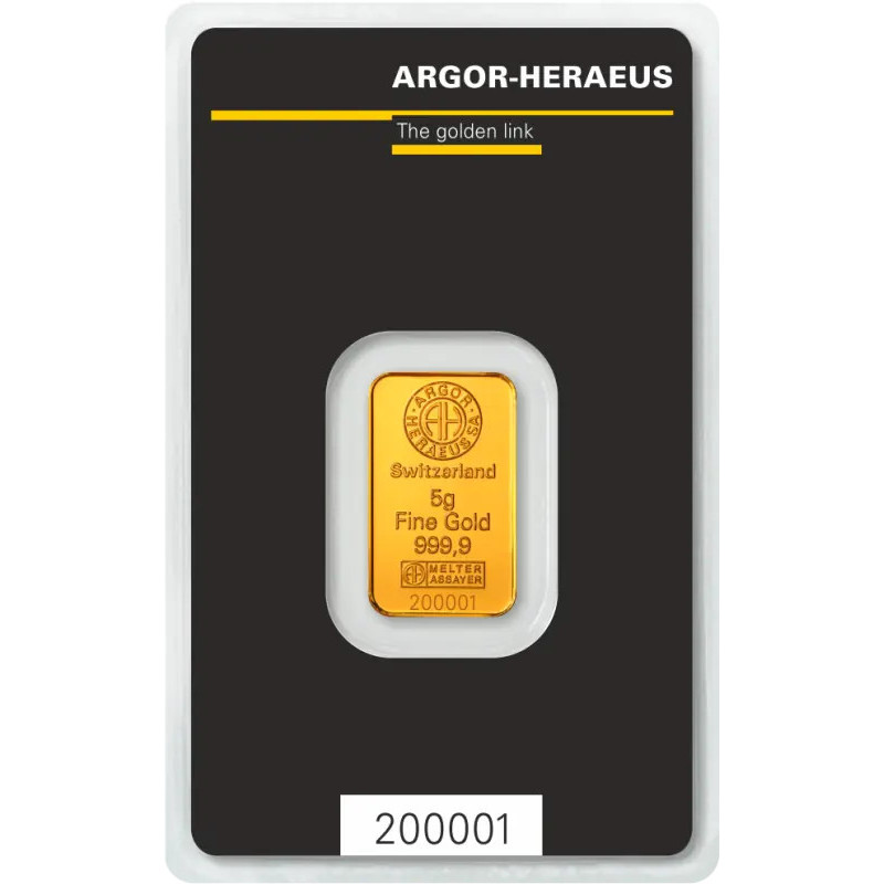 Argor-Heraeus Kinebar 5g Gold Bar