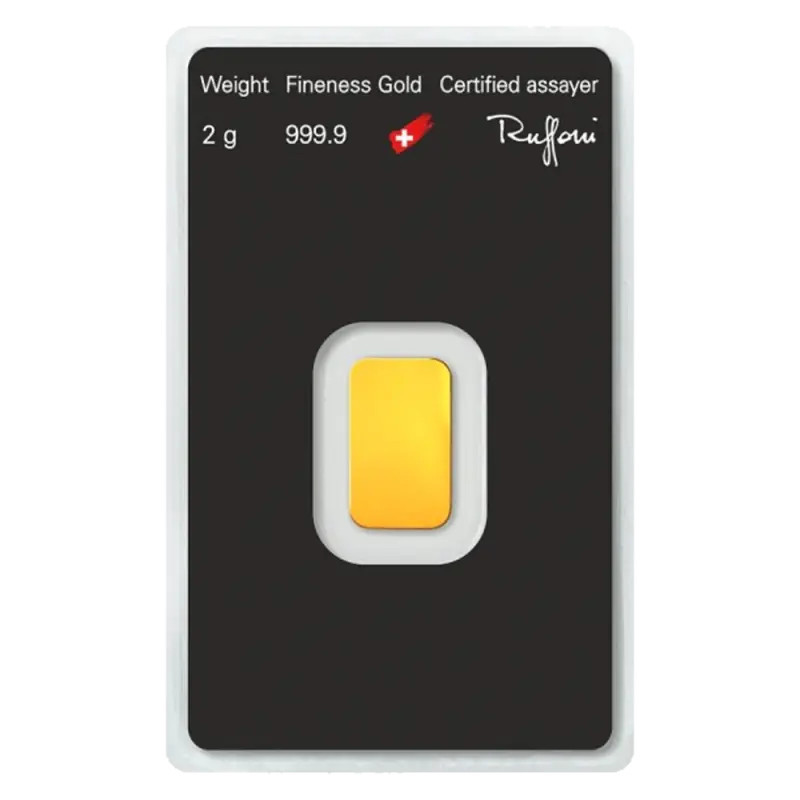 Argor-Heraeus 2g, 24k Gold Investment Bar 24h Argor-Heraeus 2g, 24k Gold Investment Bar 24h