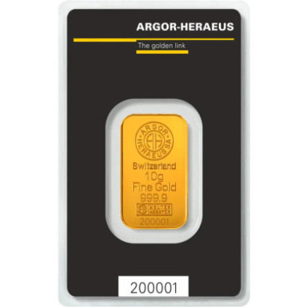 Argor-Heraeus Kinebar 10g Gold Bar