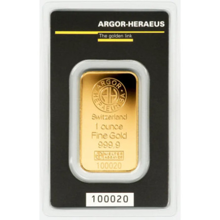 Złota Sztabka Argor-Heraeus Kinebar 1oz