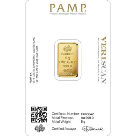 PAMP Fortuna 5g Investment Gold Bar