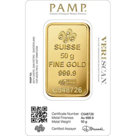 PAMP Fortuna 50 g Anlage-Goldbarren
