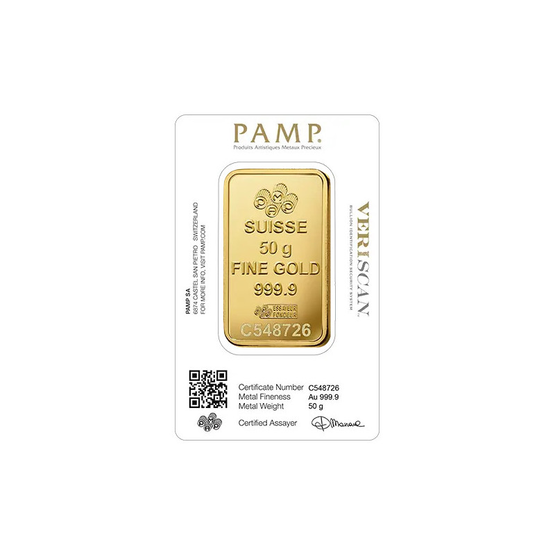 PAMP Fortuna 50 g Anlage-Goldbarren PAMP Fortuna 50 g Anlage-Goldbarren