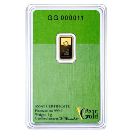 1g Gold Bar | Valcambi | Green Gold
