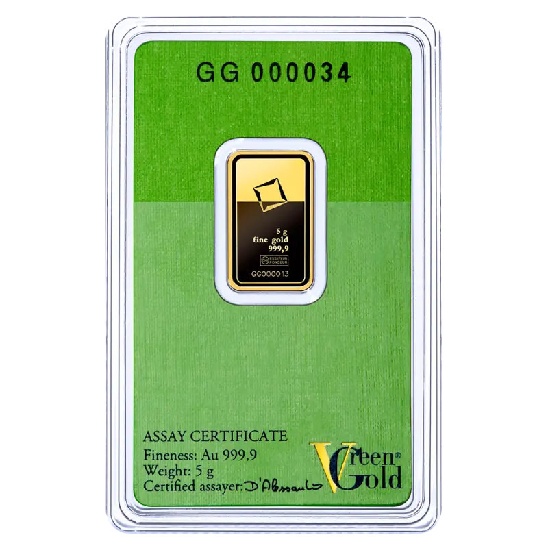 Valcambi Green Gold 5g Gold Bar