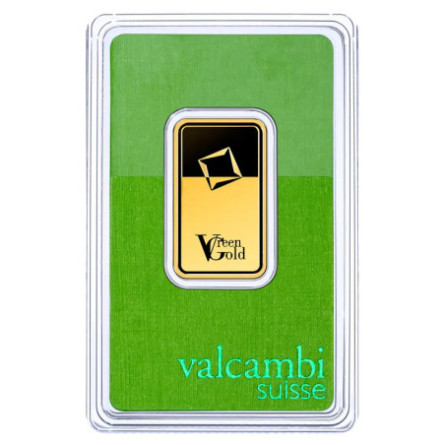 Золотий зливок Valcambi «Зелене золото» 20 г