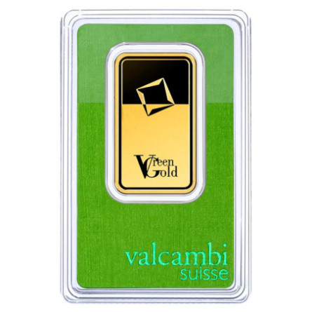 Золотий зливок Valcambi «Зелене золото» 1 унція