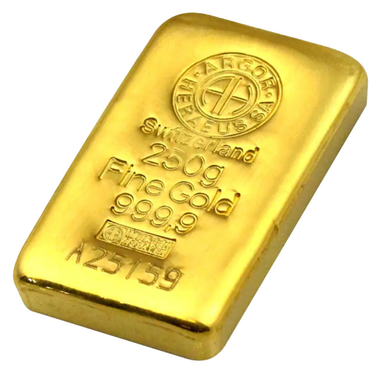 Argor-Heraeus Goldbarren, gegossen, 250 g