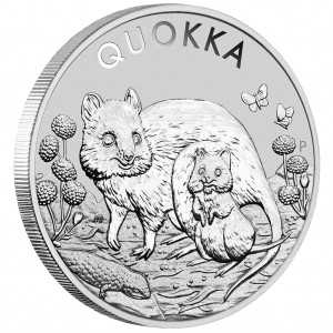 Австралійська срібна монета Quokka 2021 року, 1 унція.