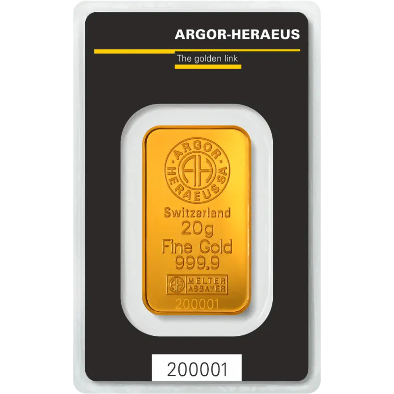 Złota Sztabka Argor-Heraeus Kinebar 20g