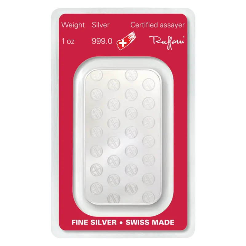 Srebrna Sztabka Argor-Heraeus, 1 uncja