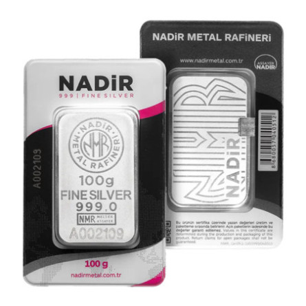 Nadir Silver Bar, 100g