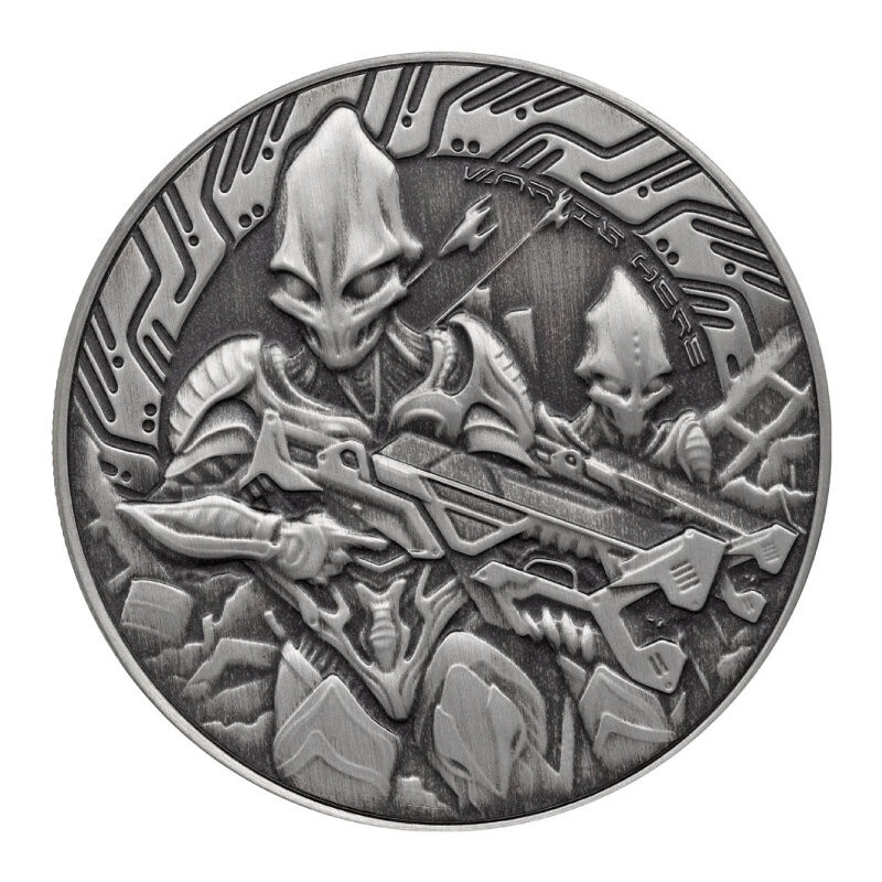 Samoa Silver Coin, Alien 2024 Antiqued, 1 oz - reverse Samoa Silver Coin, Alien 2024 Antiqued, 1 oz - reverse