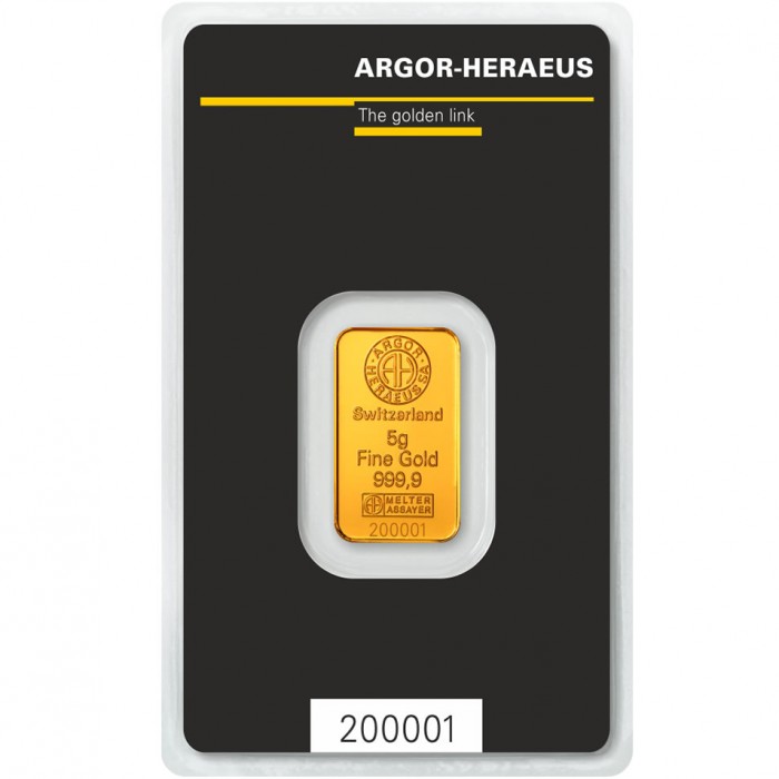 Sztabka złota 5g | Argor-Heraeus