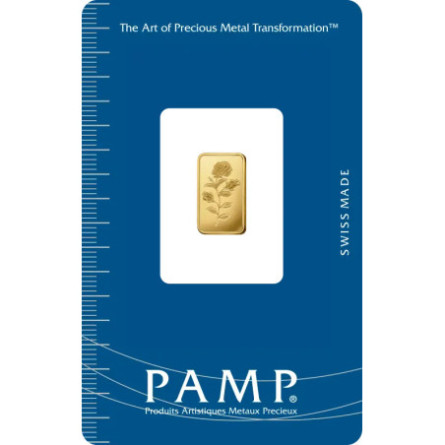 Золотий інвестиційний зливок PAMP Rose 1 г