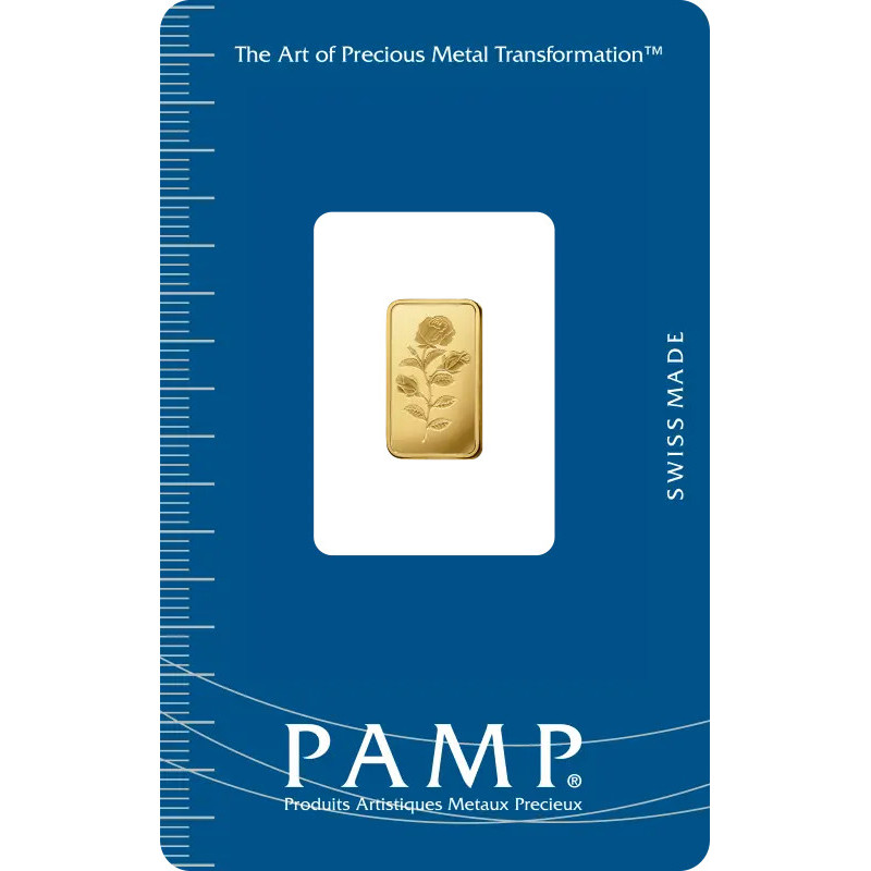 Золотий інвестиційний зливок PAMP Rose 1 г Золотий інвестиційний зливок PAMP Rose 1 г